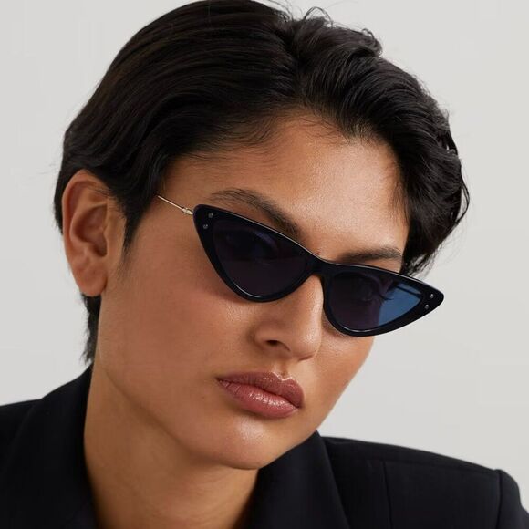 NEW Dior MISSDIOR B4U CD40105U 01V 12B0 Shiny Black Blue Unisex Sunglasses - Picture 2 of 13